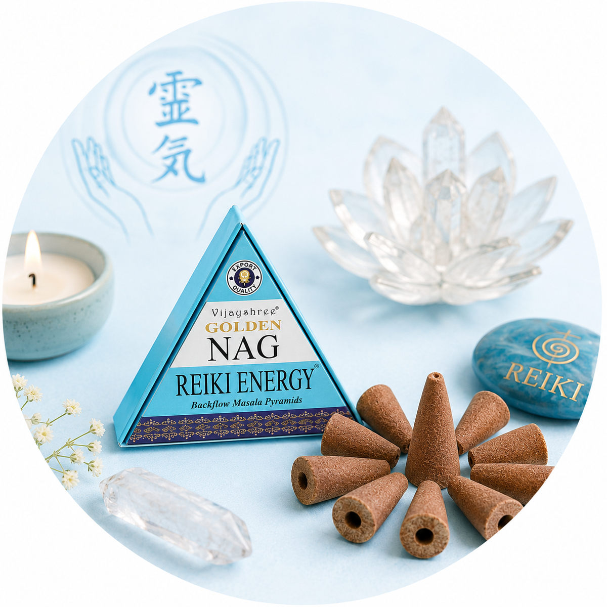 VIJAYSHREE CONI DI INCENSO A CASCATA - Reiki Energy | Scopri su Clorophilla Shop