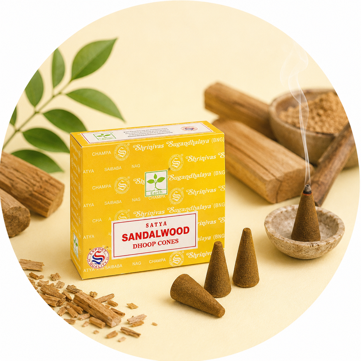 SATYA CONI DI INCENSO - Sandalwood | Scopri su Clorophilla Shop