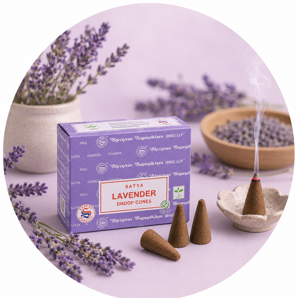 SATYA CONI DI INCENSO - Lavanda | Scopri su Clorophilla Shop