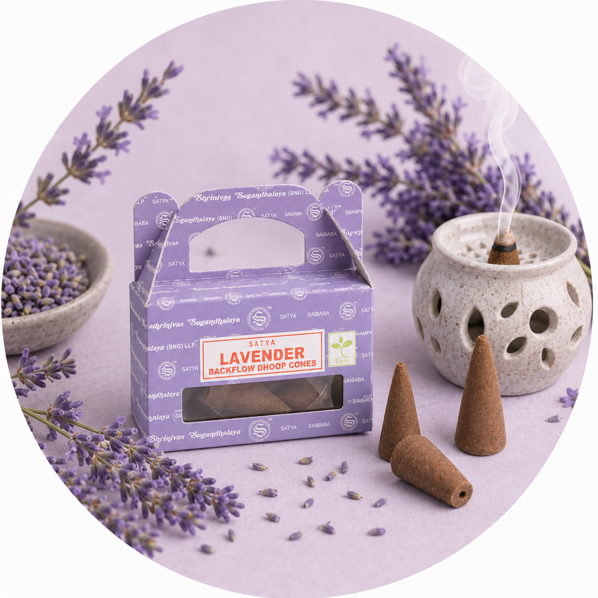SATYA CONI DI INCENSO A CASCATA - Lavanda | Scopri su Clorophilla Shop