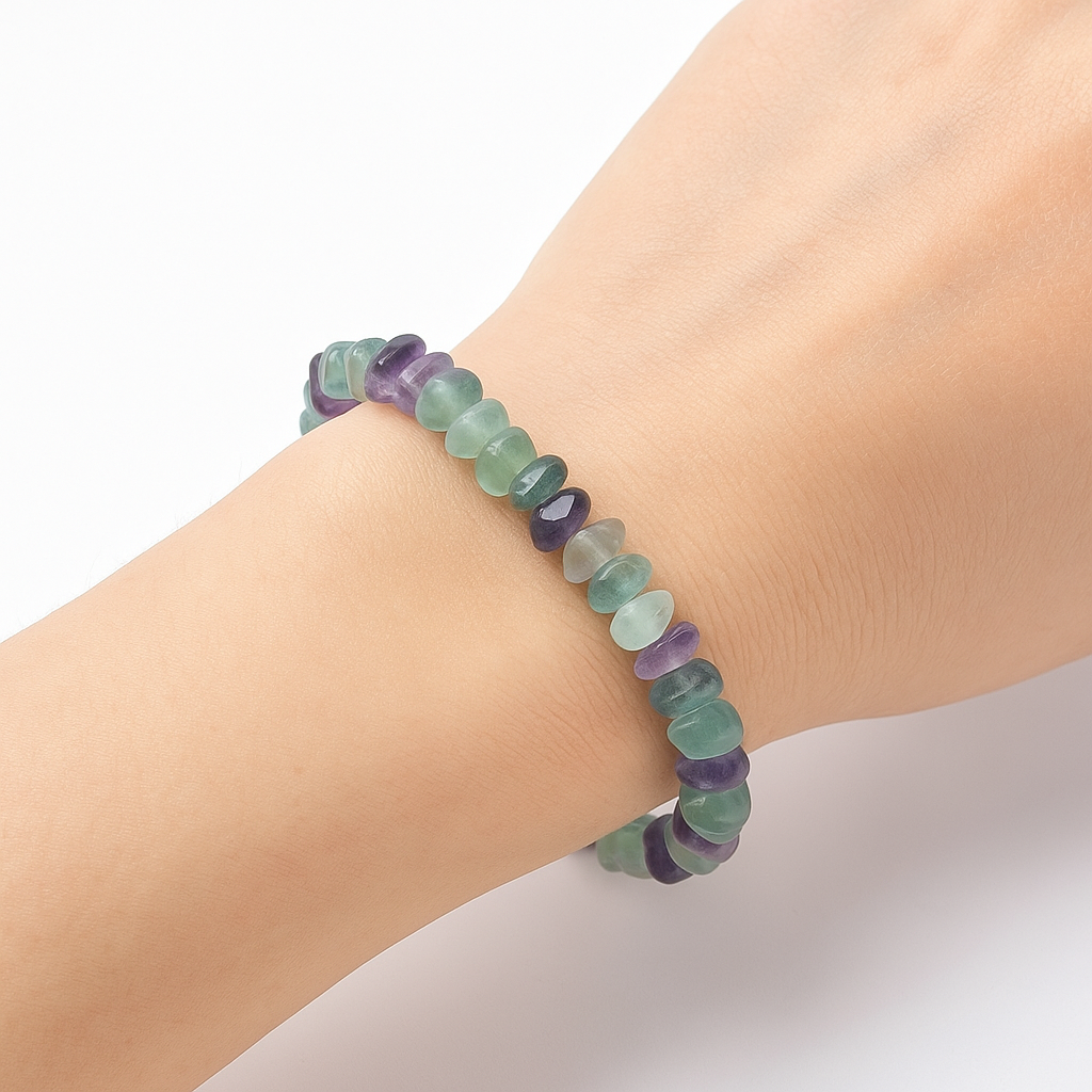 BRACCIALE SCAGLIE IN FLUORITE - Concentrazione e chiarezza mentale | Scopri su Clorophilla Shop