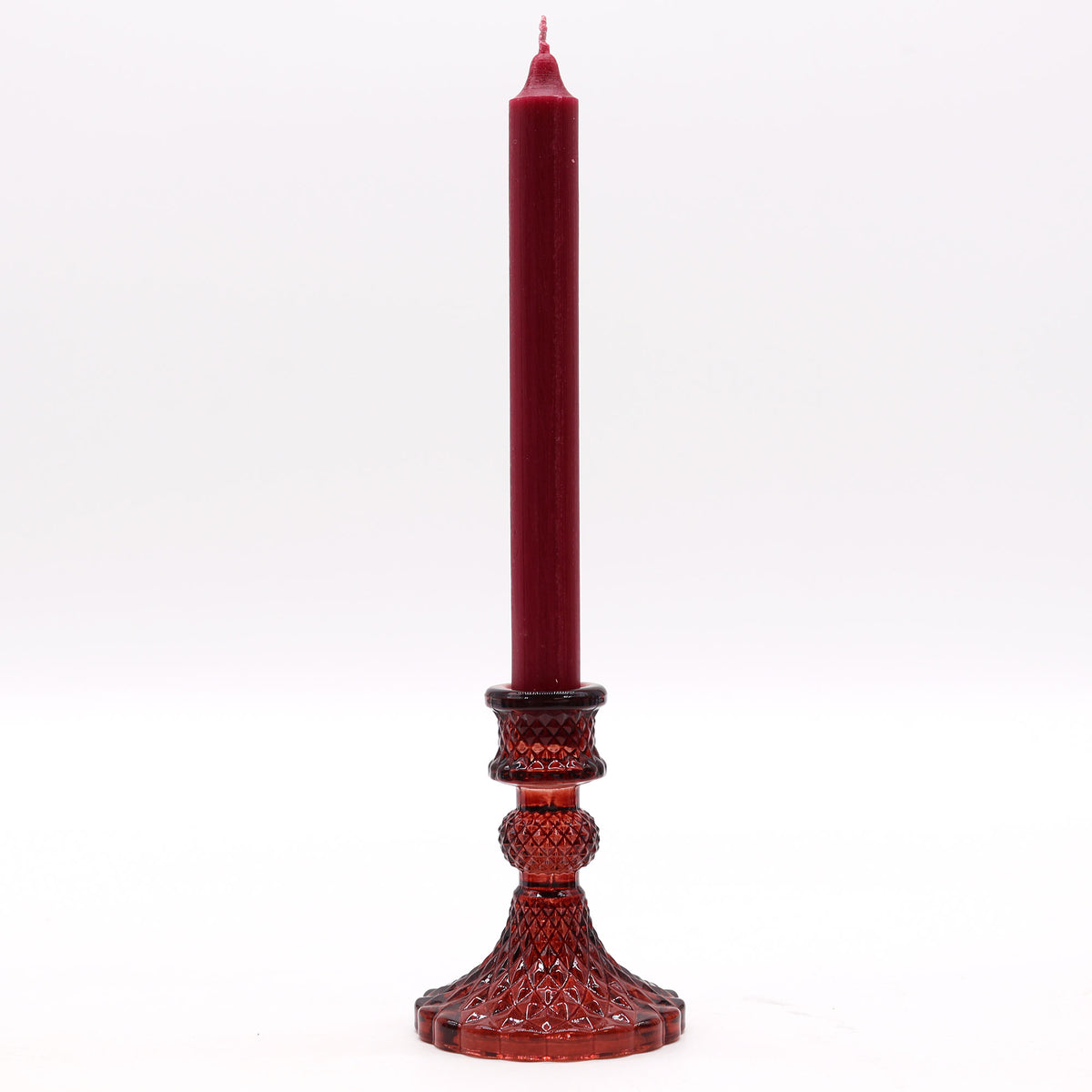 CANDELIERE VINTAGE IN VETRO - Rosso | Scopri su Clorophilla Shop