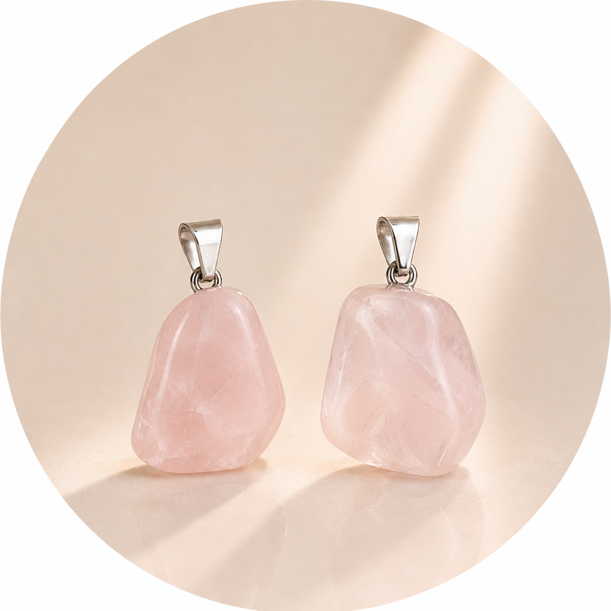 CIONDOLO IN QUARZO ROSA BURATTATO - Amore e armonia | Scopri su Clorophilla Shop