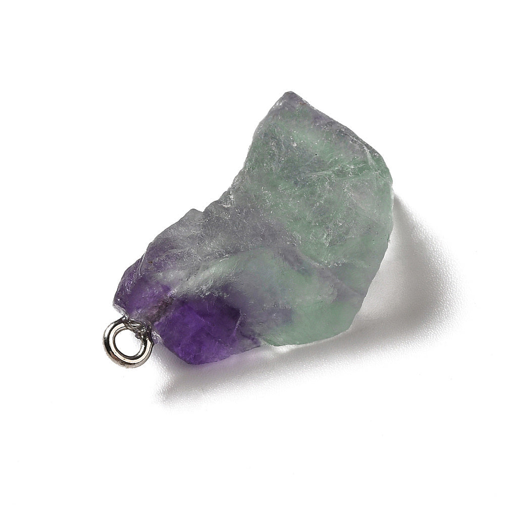 CIONDOLO IN FLUORITE GREZZA - Chiarezza mentale, concentrazione e crescita personale | Scopri su Clorophilla Shop