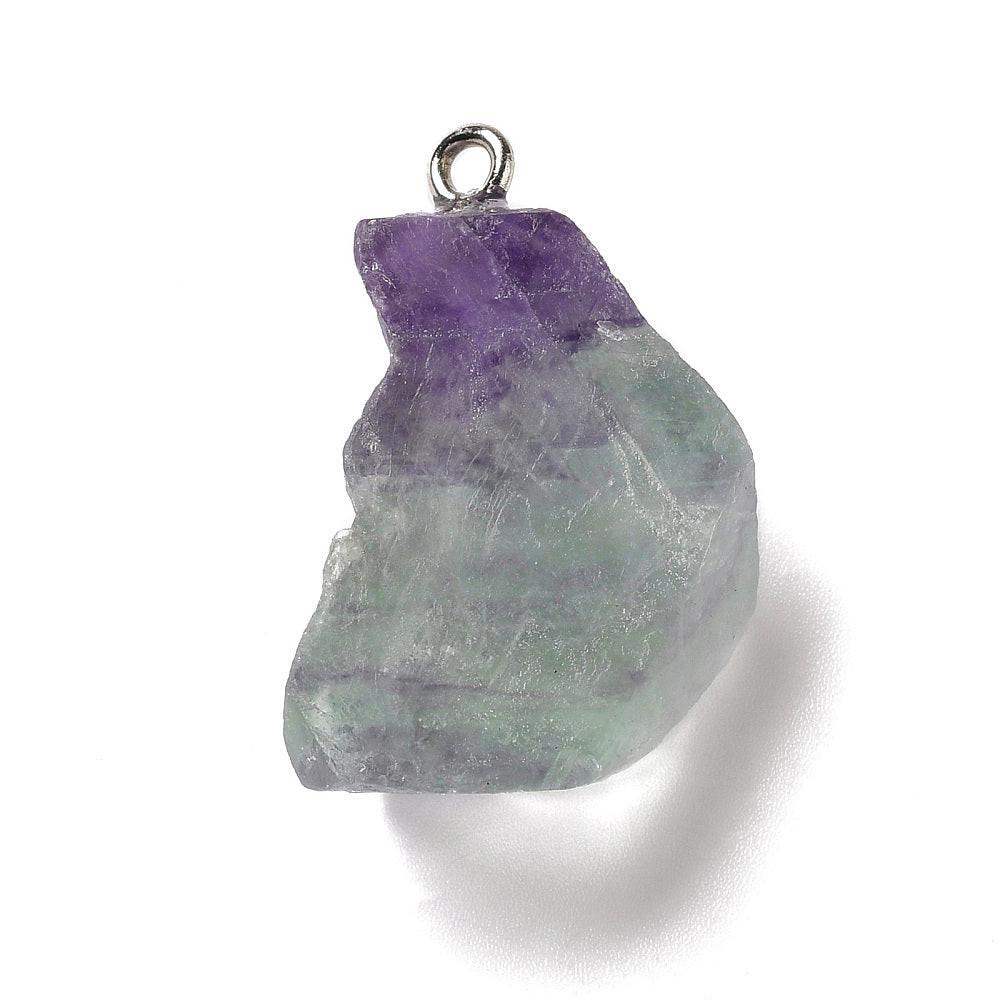 CIONDOLO IN FLUORITE GREZZA - Chiarezza mentale, concentrazione e crescita personale | Scopri su Clorophilla Shop