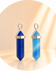 CIONDOLO PRISMA IN AGATA BLU - Calma, comunicazione ed equilibrio | Scopri su Clorophilla Shop