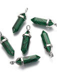 CIONDOLO PRISMA IN MALACHITE SINTETICA - Trasformazione, protezione e crescita personale | Scopri su Clorophilla Shop