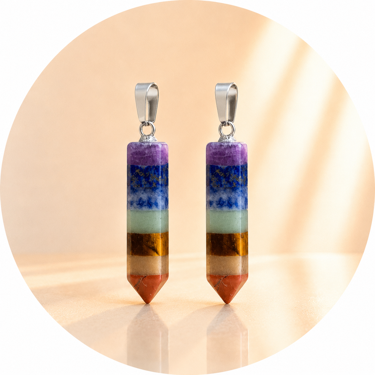 CIONDOLO PRISMA 7 CHAKRA - Armonizzazione dei centri energetici del corpo | Scopri su Clorophilla Shop