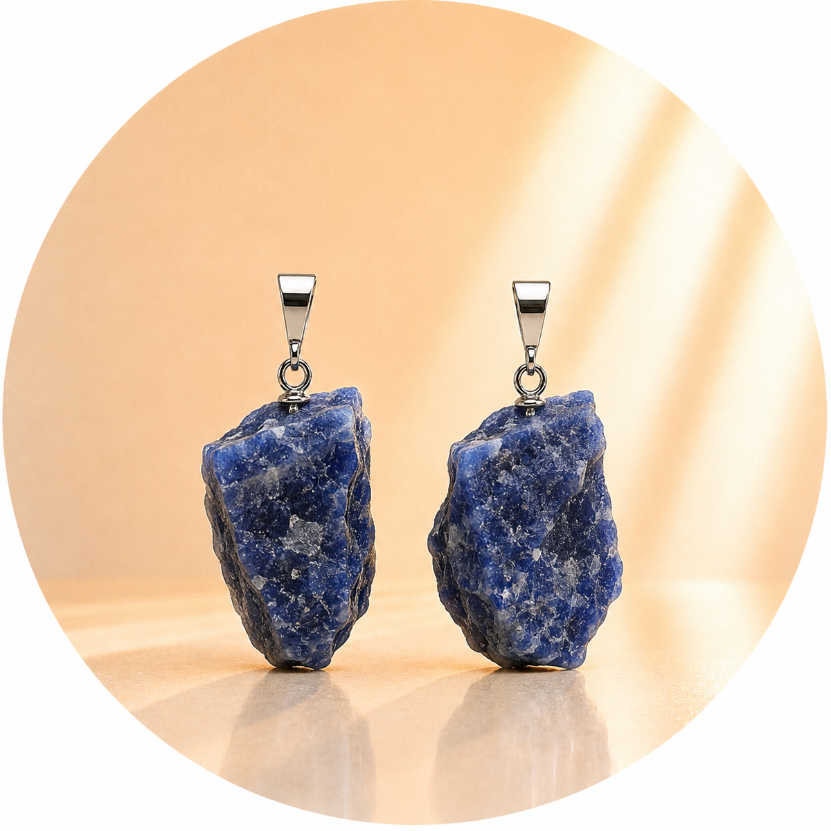 CIONDOLO IN SODALITE GREZZA - Calma mentale, chiarezza e comunicazione | Scopri su Clorophilla Shop