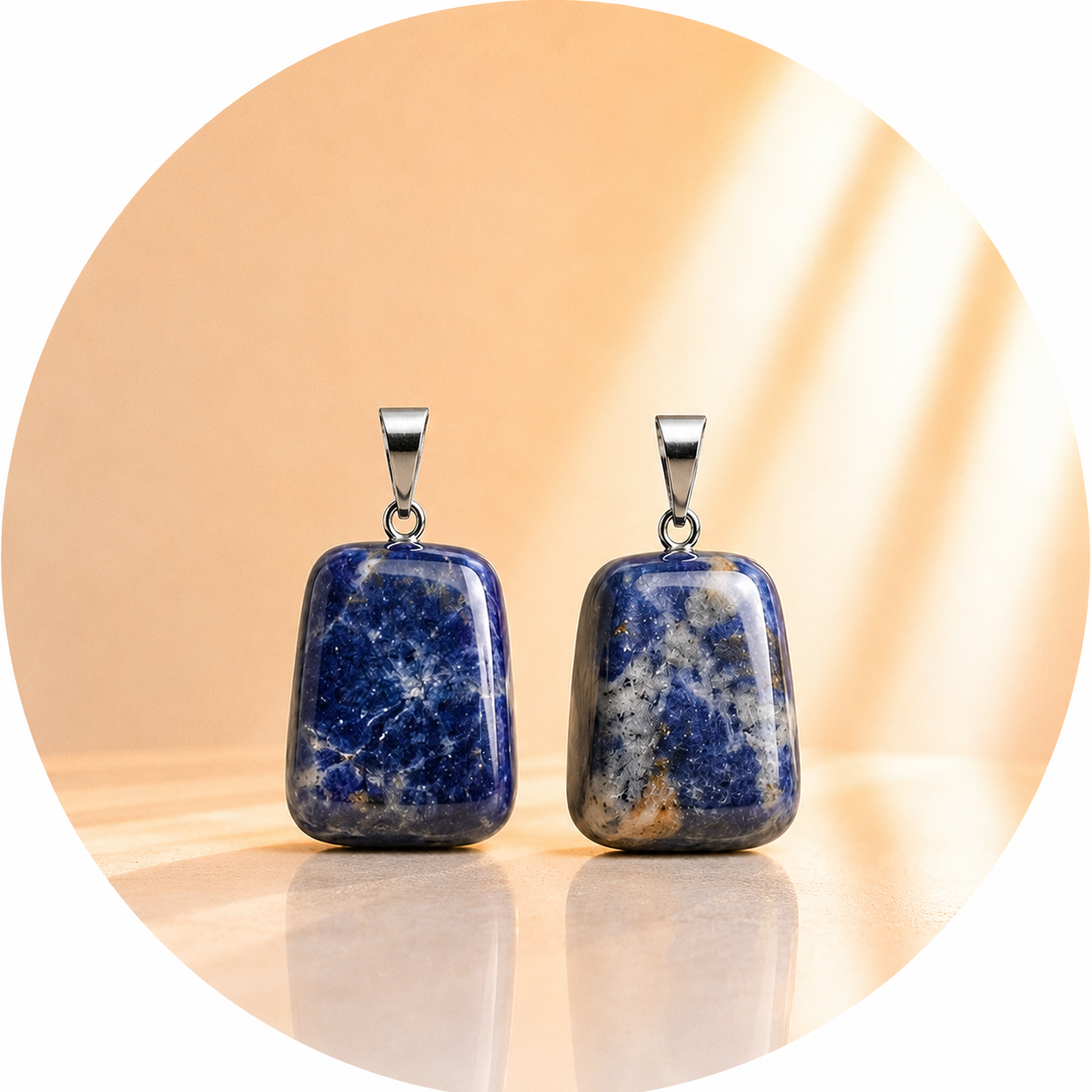 CIONDOLO IN SODALITE BURATTATA - Calma mentale, chiarezza e comunicazione | Scopri su Clorophilla Shop