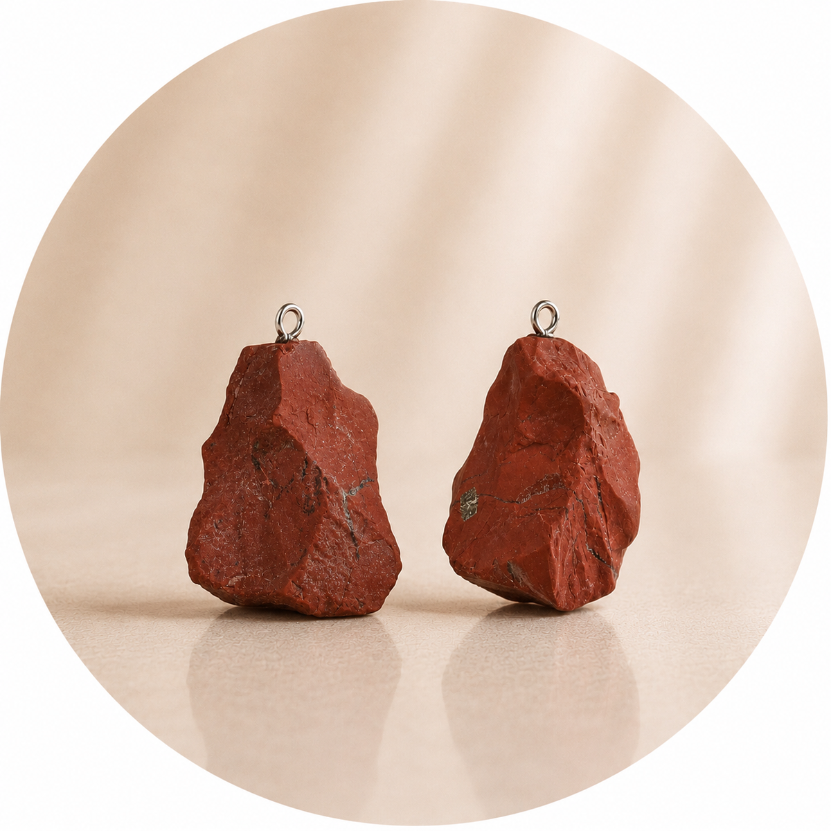 CIONDOLO DIASPRO ROSSO GREZZO - Forza, coraggio e radicamento | Scopri su Clorophilla Shop