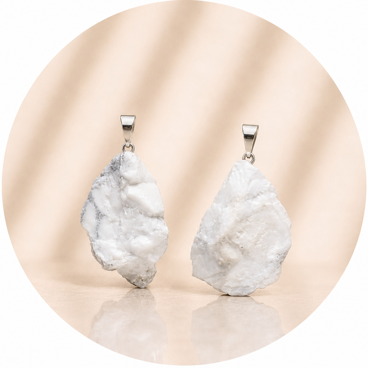 CIONDOLO IN HOWLITE GREZZA - Calma, pazienza e rilassamento | Scopri su Clorophilla Shop