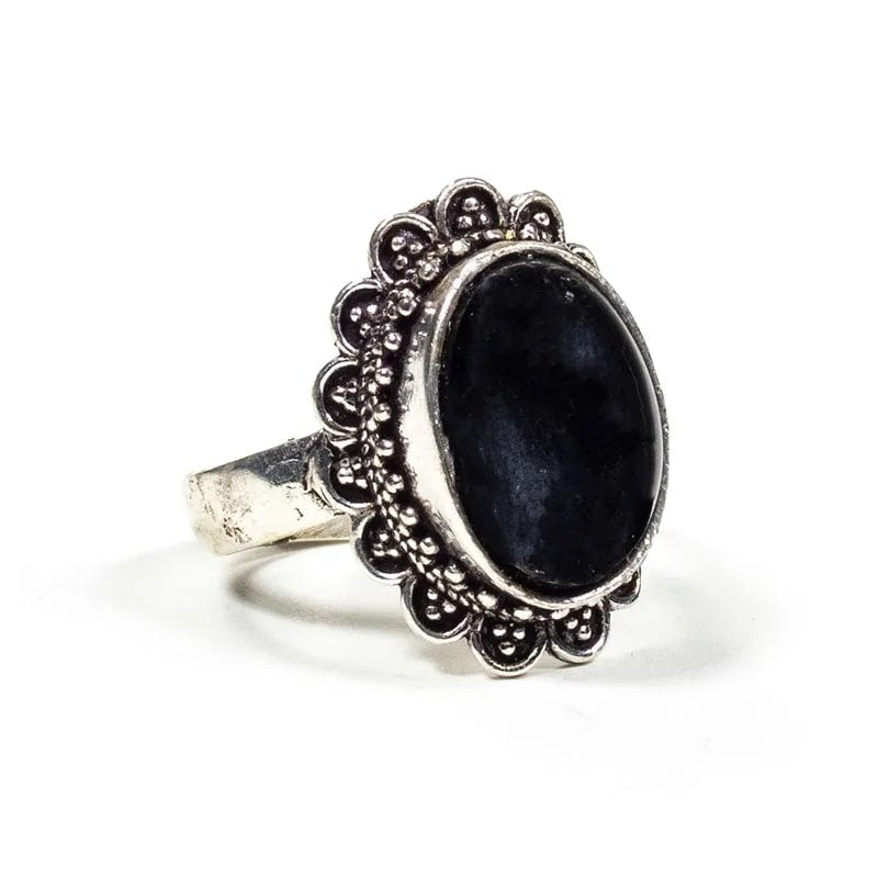 ANELLO FIORE IN TORMALINA NERA - Protezione dalle energie negative | Scopri su Clorophilla Shop