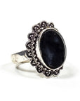 ANELLO FIORE IN TORMALINA NERA - Protezione dalle energie negative | Scopri su Clorophilla Shop