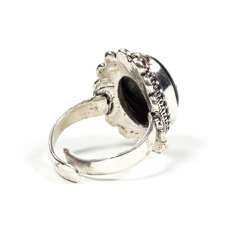 ANELLO FIORE IN TORMALINA NERA - Protezione dalle energie negative | Scopri su Clorophilla Shop