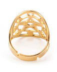 ANELLO FASI LUNARI PENTAGRAMMA - Acciaio inox oro | Scopri su Clorophilla Shop