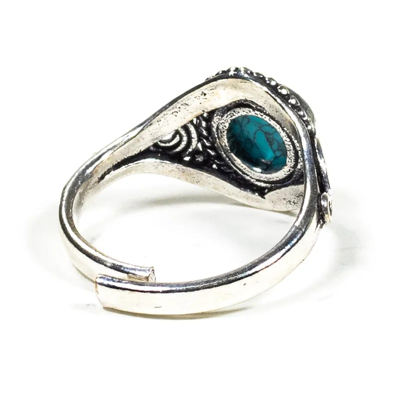 ANELLO VINTAGE CON TURCHESE RICOSTITUITO - Regolabile | Scopri su Clorophilla Shop