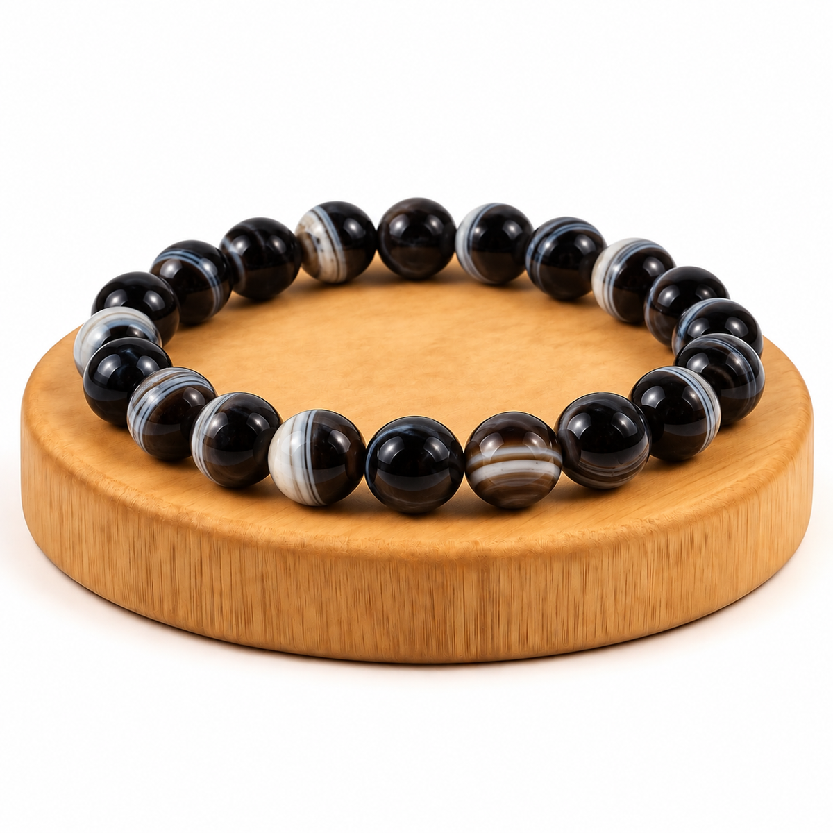 BRACCIALE OCCHIO DI SHIVA IN AGATA - Protezione, intuizione e consapevolezza