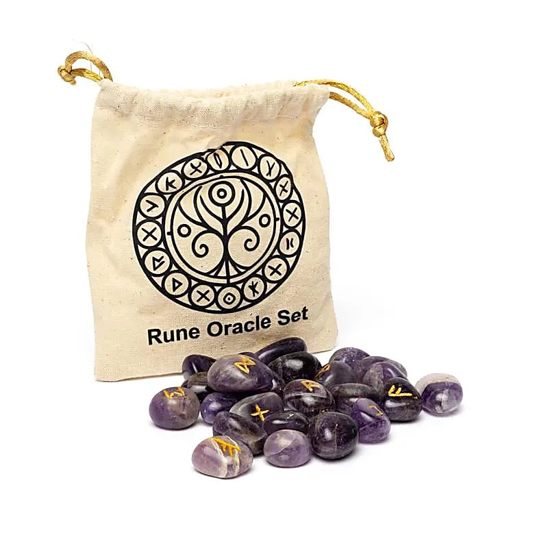 RUNE IN AMETISTA - Sacchetto di cotone | Scopri su Clorophilla Shop