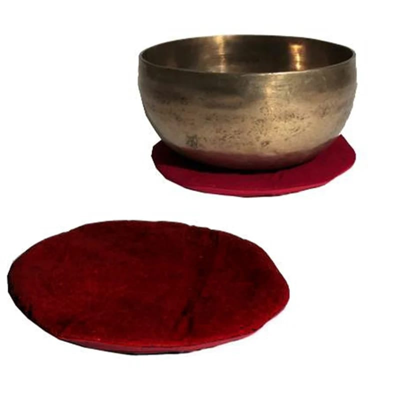 Cuscino per Campana Tibetana piatto rosso - 20cm | Scopri su Clorophilla Shop