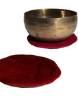 Cuscino per Campana Tibetana piatto rosso - 20cm | Scopri su Clorophilla Shop
