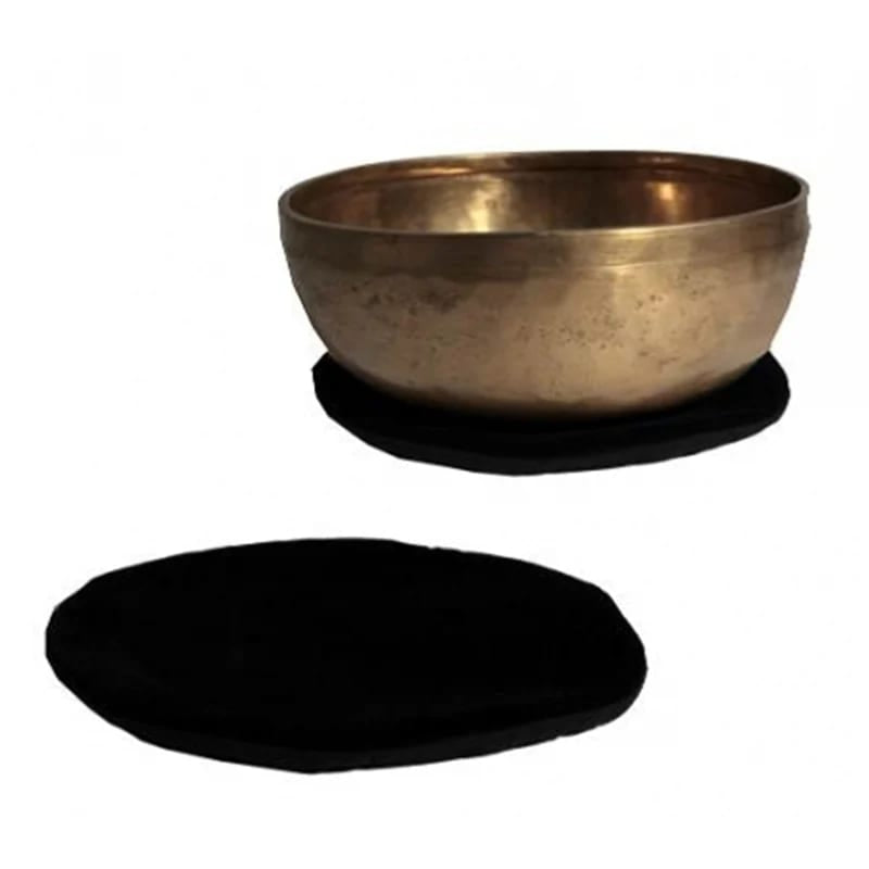 Cuscino per Campana Tibetana piatto nero - 15cm | Scopri su Clorophilla Shop