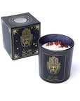 Good Fortune Candela con pietre di Diaspro Rosso - Patchouli e Arancia | Scopri su Clorophilla Shop