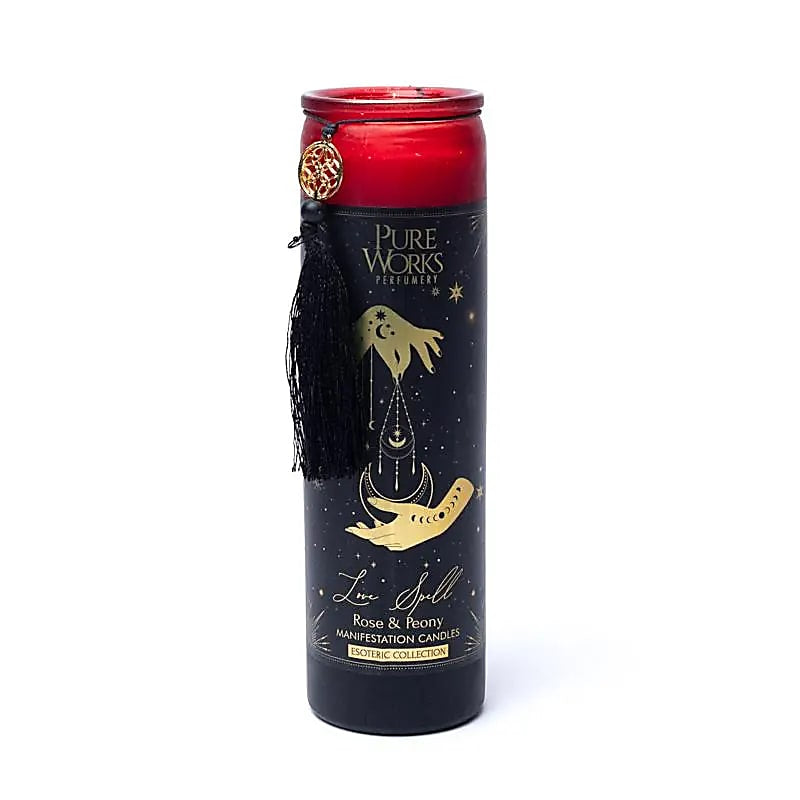Love Spell Candela in vetro con Nappa - Rosa e Peonia | Scopri su Clorophilla Shop