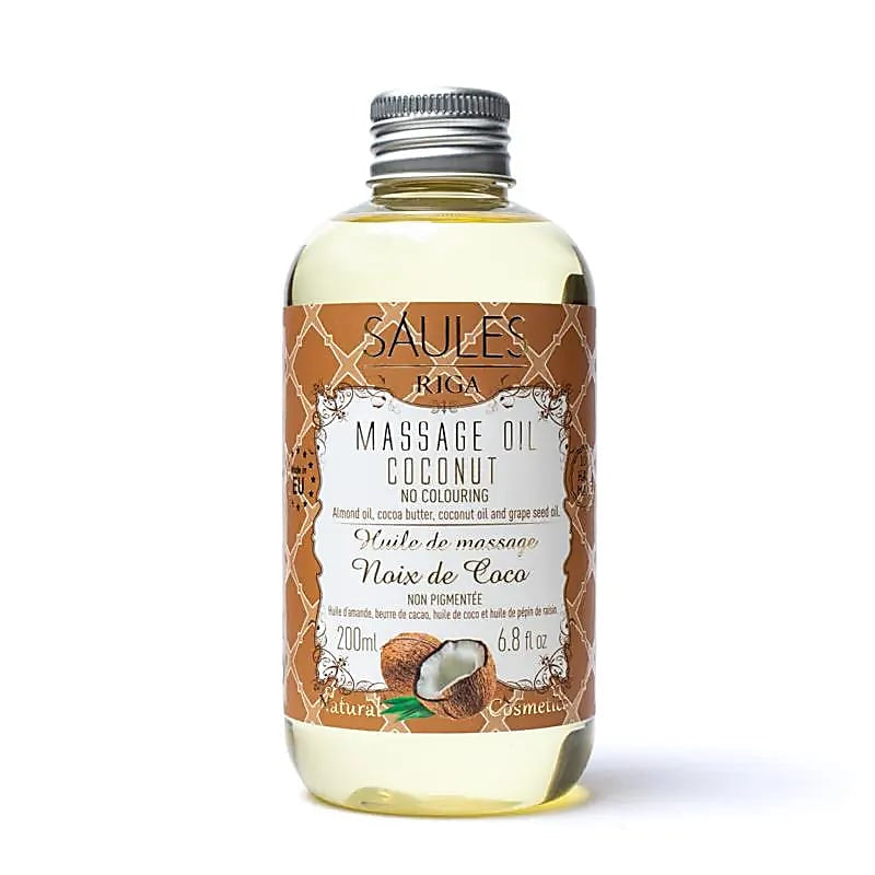 Saules Fabrika Olio da massaggio naturale Cocco - Prevenzione Smagliature | Scopri su Clorophilla Shop