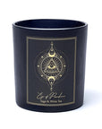 Eye of Providence Candela con pietre di Ossidiana Nera - Salvia e Tè Bianco | Scopri su Clorophilla Shop