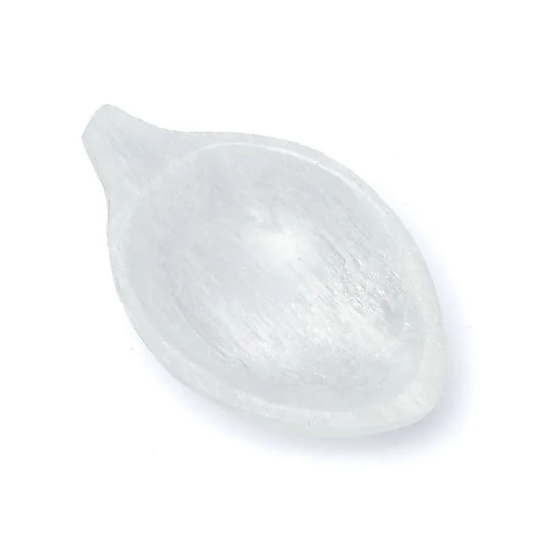 Piatto a forma di foglia in Selenite | Scopri su Clorophilla Shop