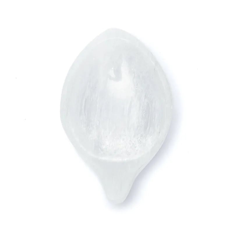 Piatto a forma di foglia in Selenite | Scopri su Clorophilla Shop