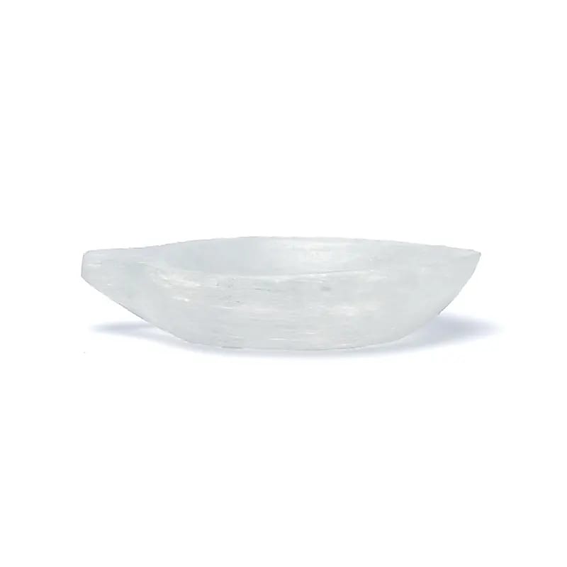Piatto a forma di foglia in Selenite | Scopri su Clorophilla Shop