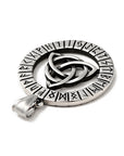 Ciondolo Triquetra con Rune in Acciaio Inox
