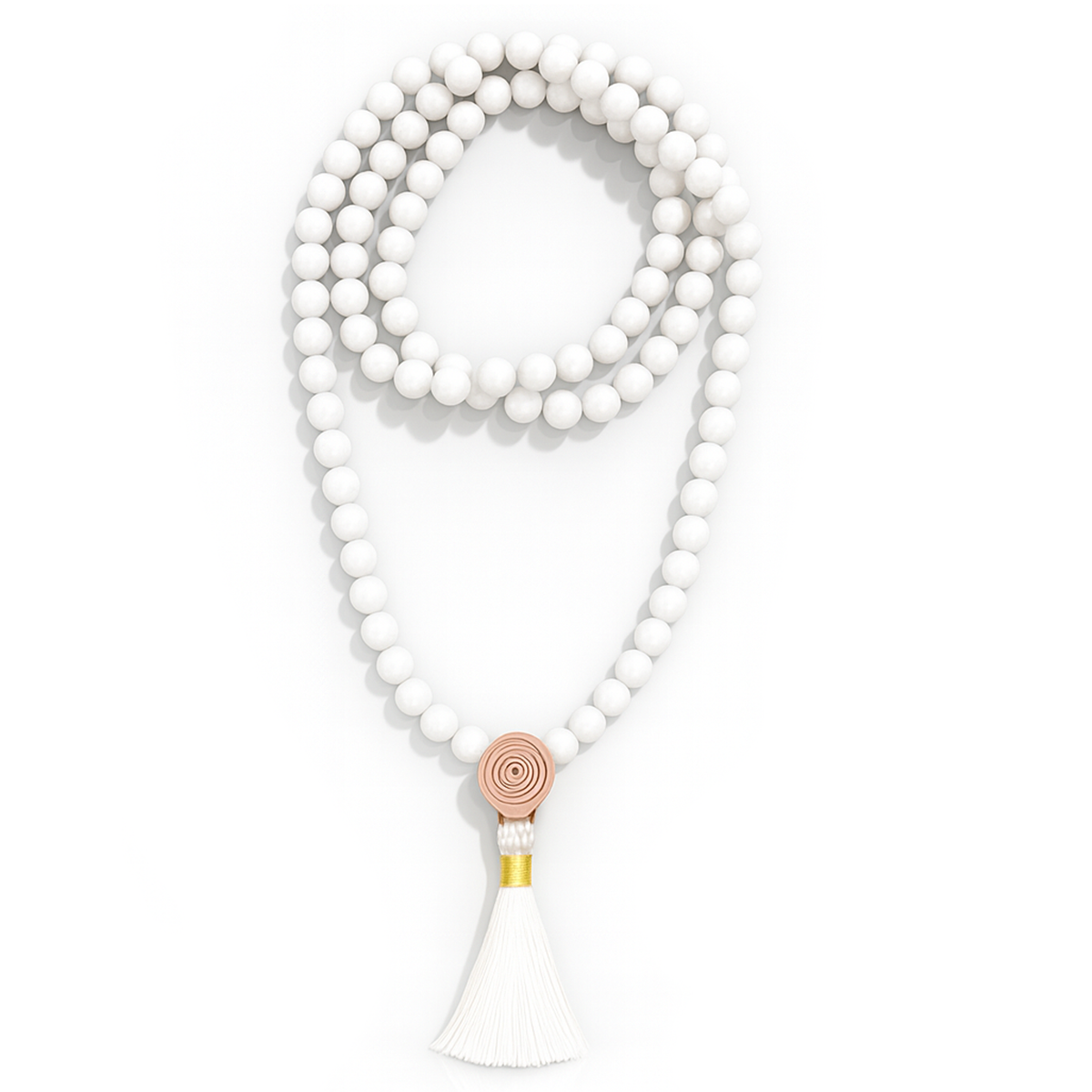 MALA TIBETANA IN AGATA BIANCA - Calma, equilibrio e serenità interiore | Scopri su Clorophilla Shop