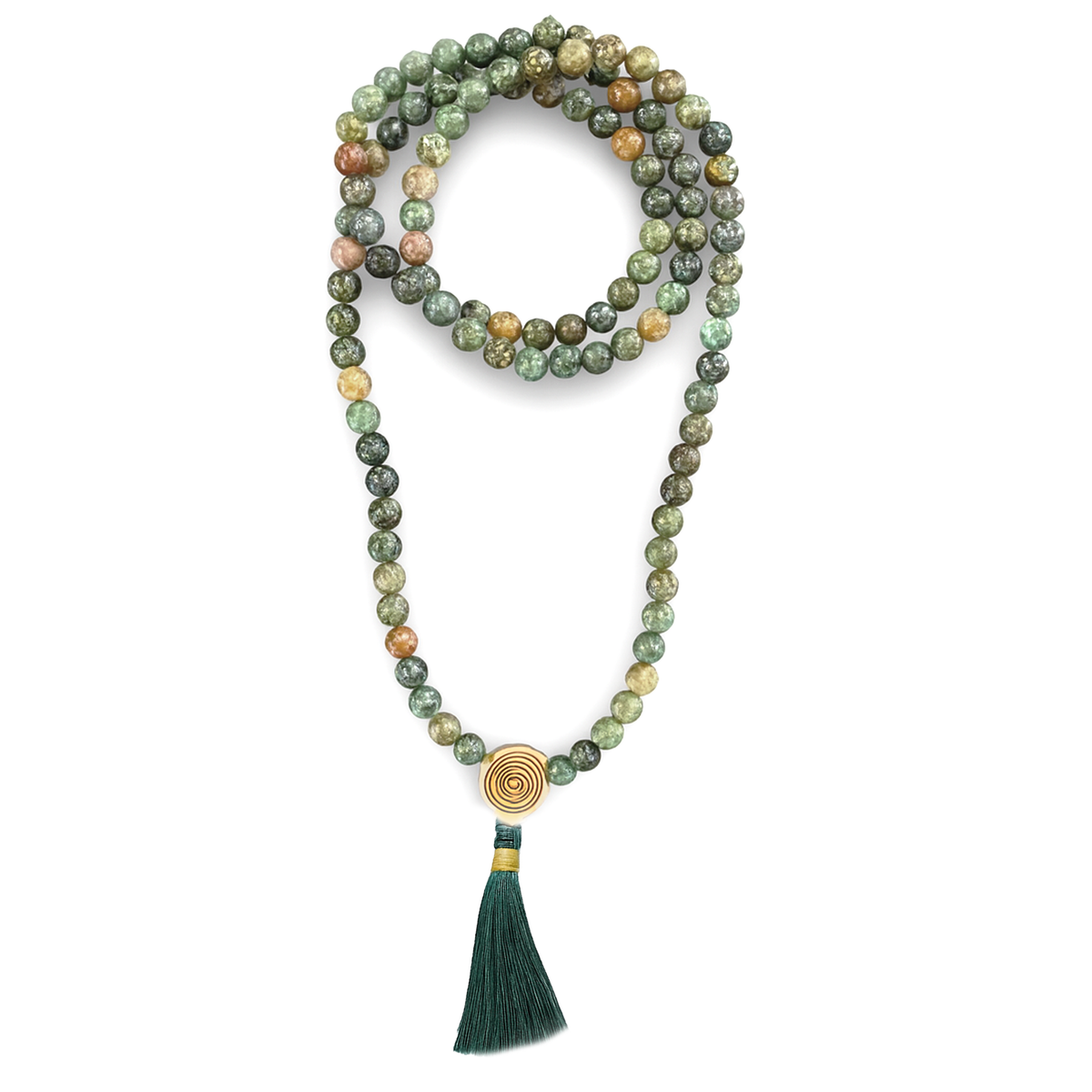 MALA TIBETANA IN AGATA INDIANA - Stabilità, equilibrio emotivo e connessione con la natura | Scopri su Clorophilla Shop