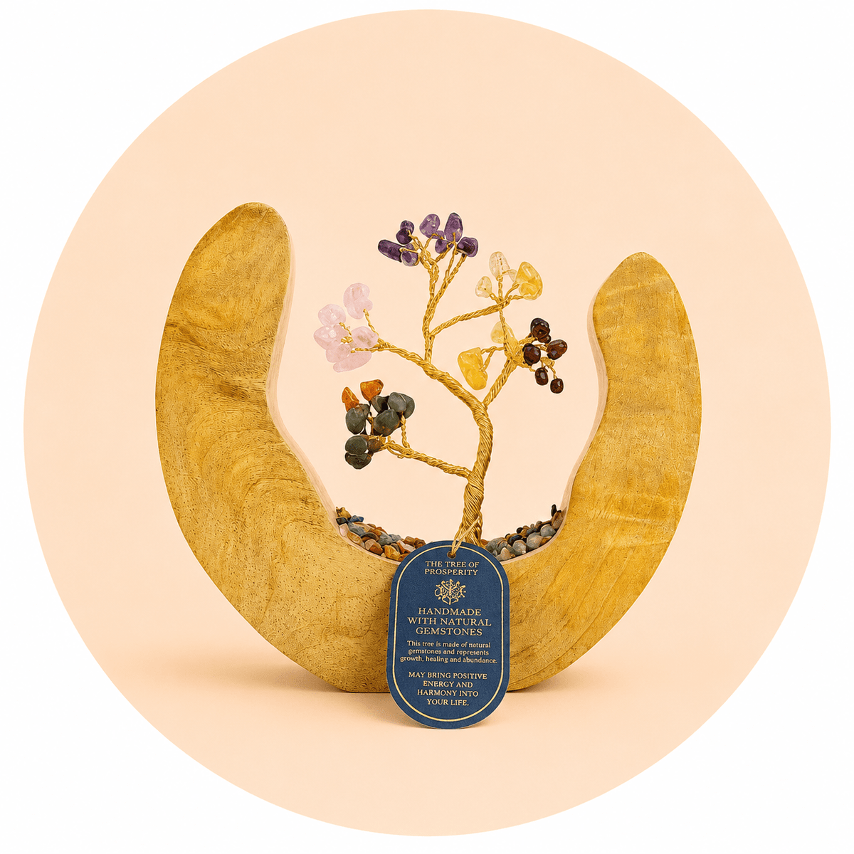 ALBERO 7 CHAKRA CON ANELLO IN MANGO - Riequilibrio energetico - Clorophilla Shop
