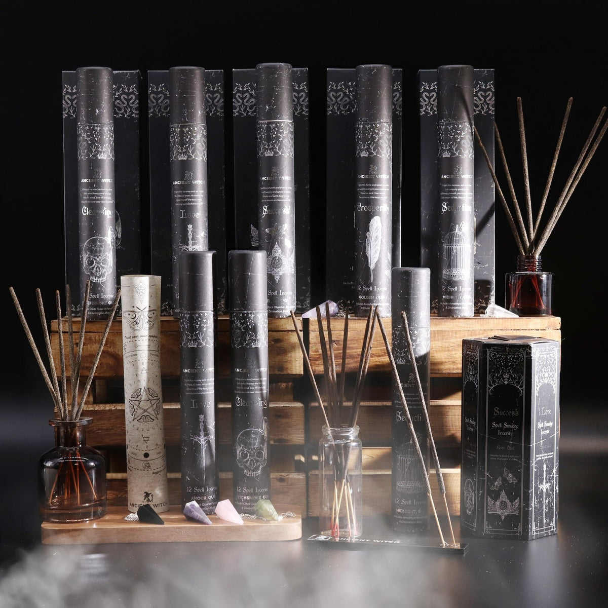 ANCIENT WITCH SPELL – Incenso Rituale di Seduzione con Pendolo in Ametista - Clorophilla Shop