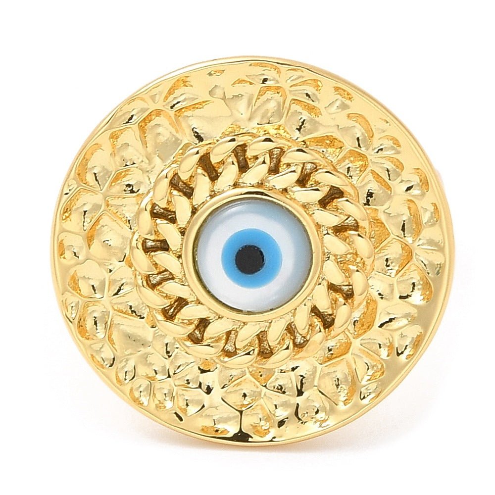 ANELLO AMULETO NAZAR PLACCATO ORO 18K - Protezione malocchio - Clorophilla Shop