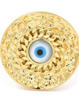 ANELLO AMULETO NAZAR PLACCATO ORO 18K - Protezione malocchio - Clorophilla Shop