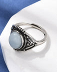 ANELLO BOHO CON ACQUAMARINA – Calma, comunicazione e serenità - Clorophilla Shop