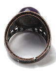 ANELLO CON AMETISTA IN OTTONE - Calma e rilassamento - Clorophilla Shop