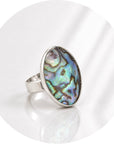 ANELLO CON CONCHIGLIA DI ABALONE - Calma interiore - Clorophilla Shop