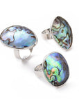 ANELLO CON CONCHIGLIA DI ABALONE - Calma interiore - Clorophilla Shop