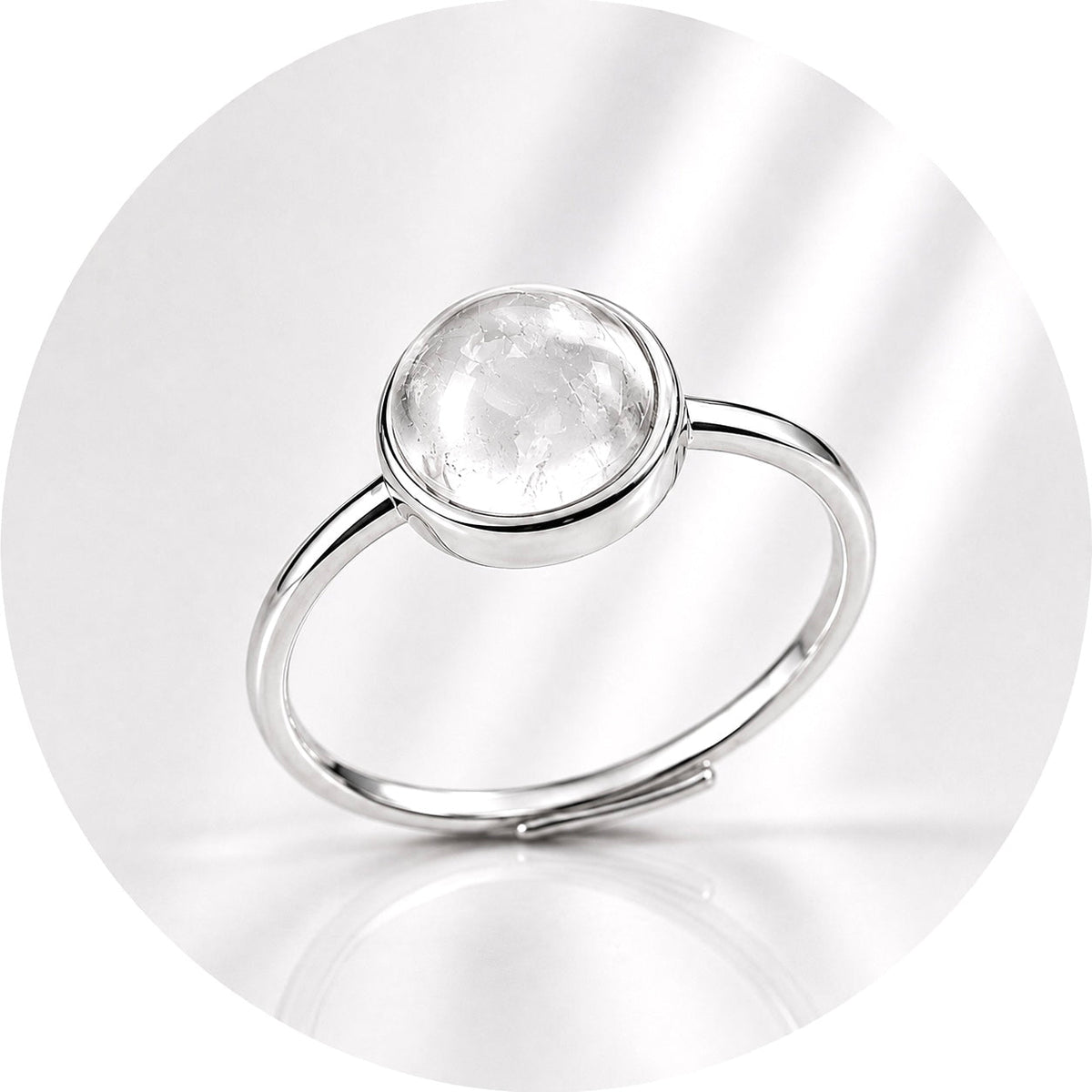 ANELLO CON CRISTALLO DI ROCCA IN ARGENTO 925 - Amplificatore energetico - Clorophilla Shop