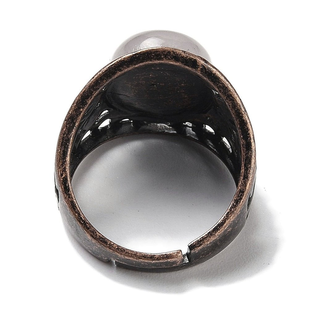 ANELLO CON CRISTALLO DI ROCCA IN OTTONE - Chiarezza ed armonia - Clorophilla Shop