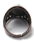 ANELLO CON HOWLITE IN OTTONE - Serenità ed equilibrio emotivo - Clorophilla Shop