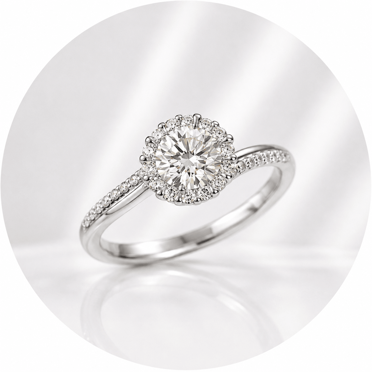 ANELLO CON MOISSANITE PAVÈ IN ARGENTO 925 - Chiarezza mentale - Clorophilla Shop