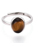 ANELLO CON OCCHIO DI TIGRE IN ARGENTO 925 - Forza e coraggio - Clorophilla Shop