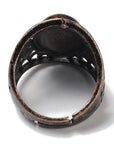 ANELLO CON OCCHIO DI TIGRE IN OTTONE - Forza e coraggio - Clorophilla Shop